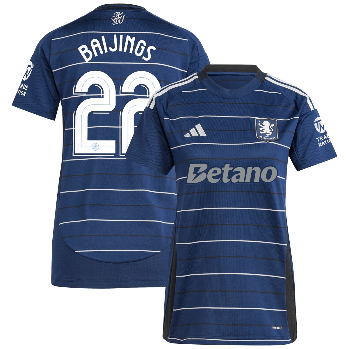 Aston Villa Jerseys - Official aston villa adidas third shirt 2024-25 – womens with baijings 22 cup printing Collection for AVFC Fans