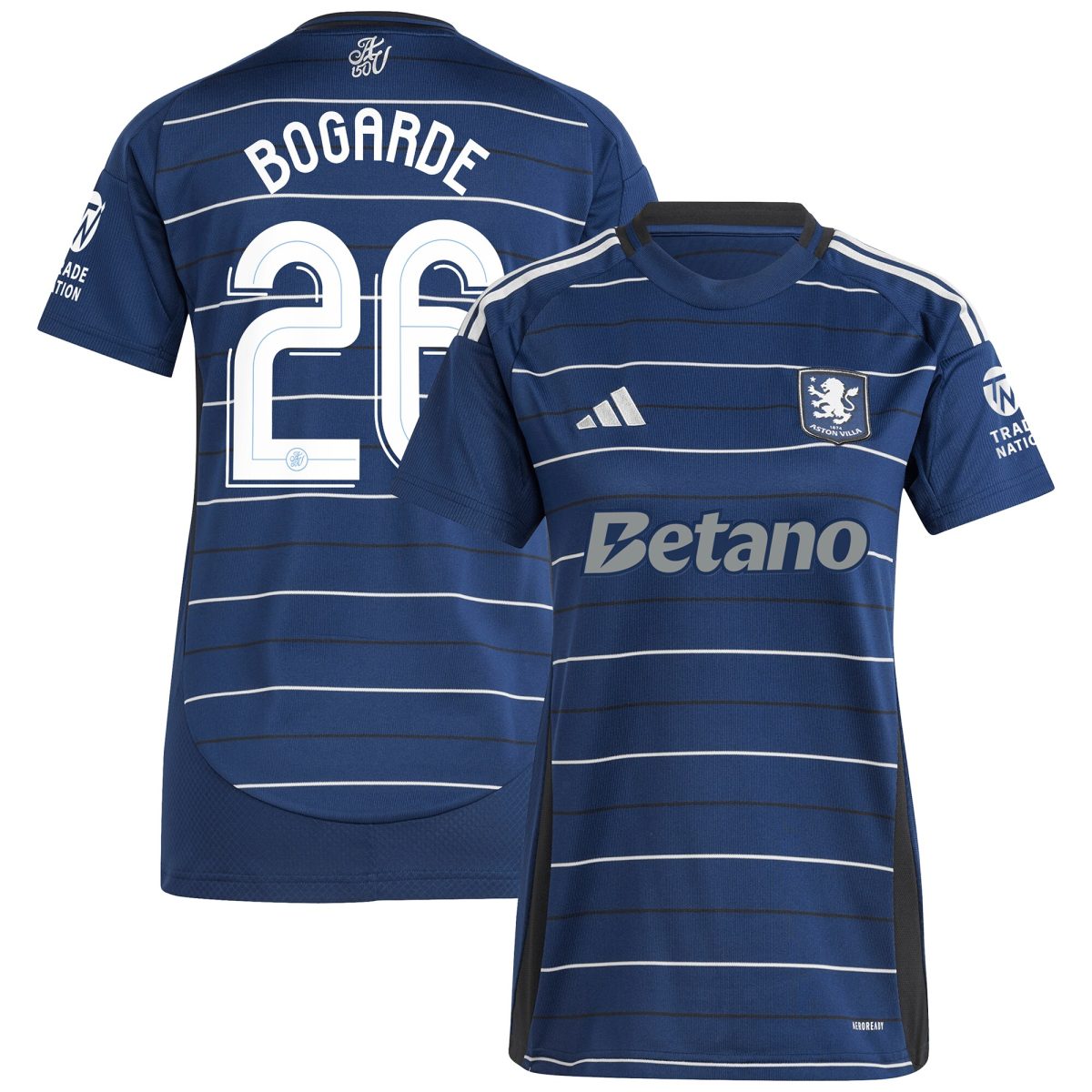 Aston Villa Jerseys - Official aston villa adidas third shirt 2024-25 – womens with bogarde 26 cup printing Collection for AVFC Fans