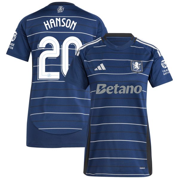Aston Villa Jerseys - Official aston villa adidas third shirt 2024-25 – womens with hanson 20 cup printing Collection for AVFC Fans
