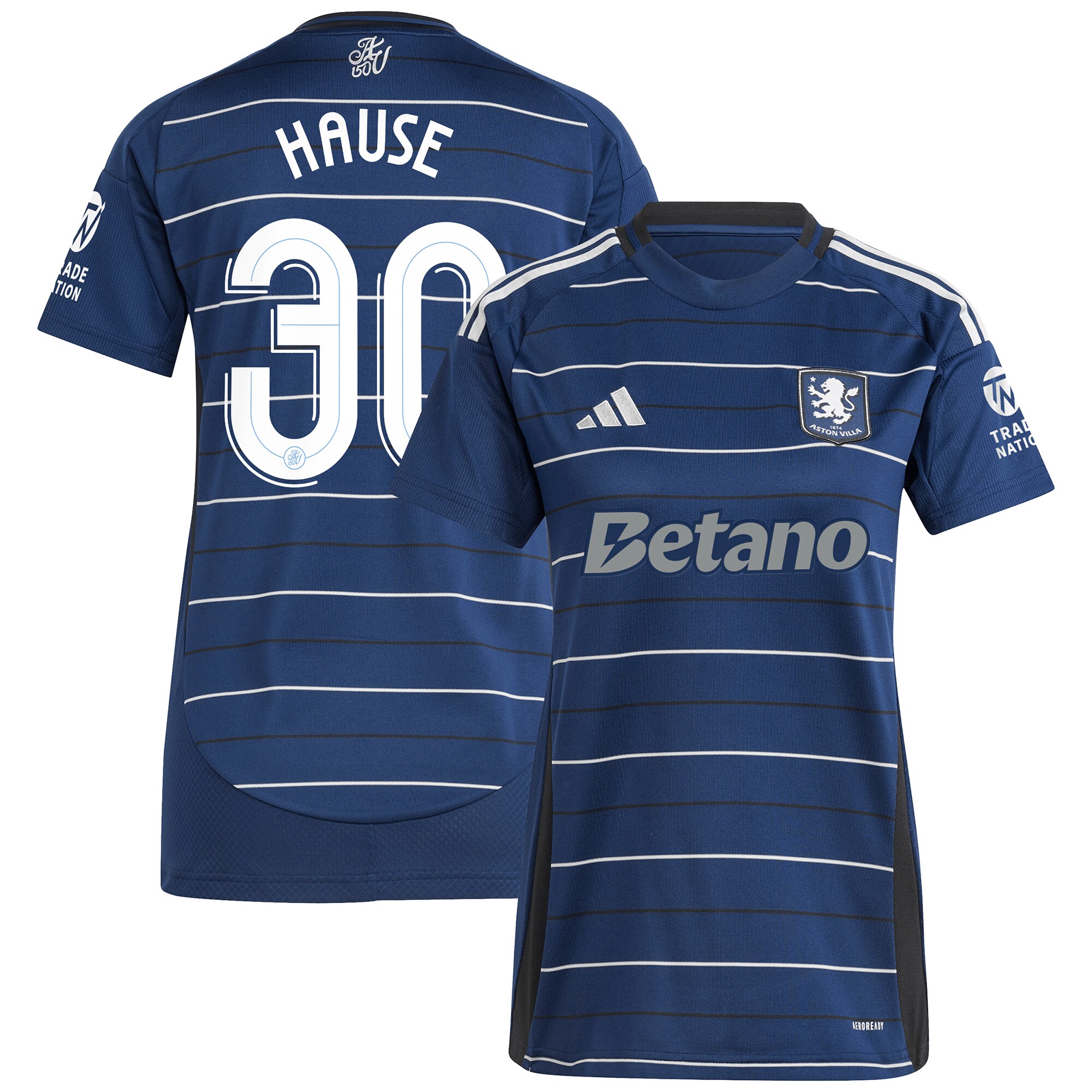 Aston Villa Jerseys - Official aston villa adidas third shirt 2024-25 – womens with hause 30 cup printing Collection for AVFC Fans