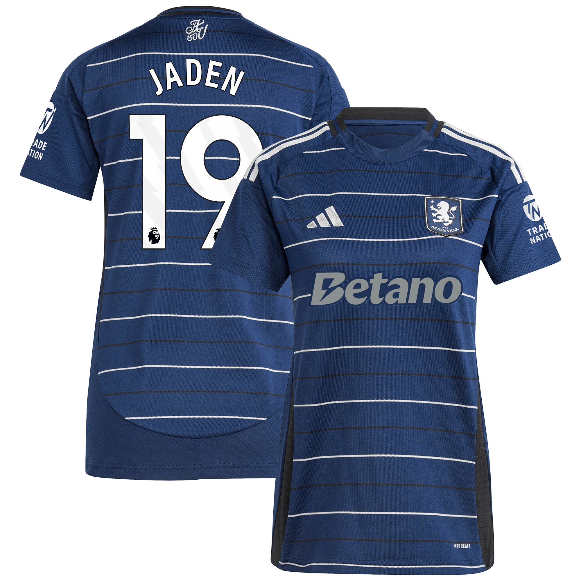Aston Villa Jerseys - Official aston villa adidas third shirt 2024-25 – womens with jaden 19 printing Collection for AVFC Fans