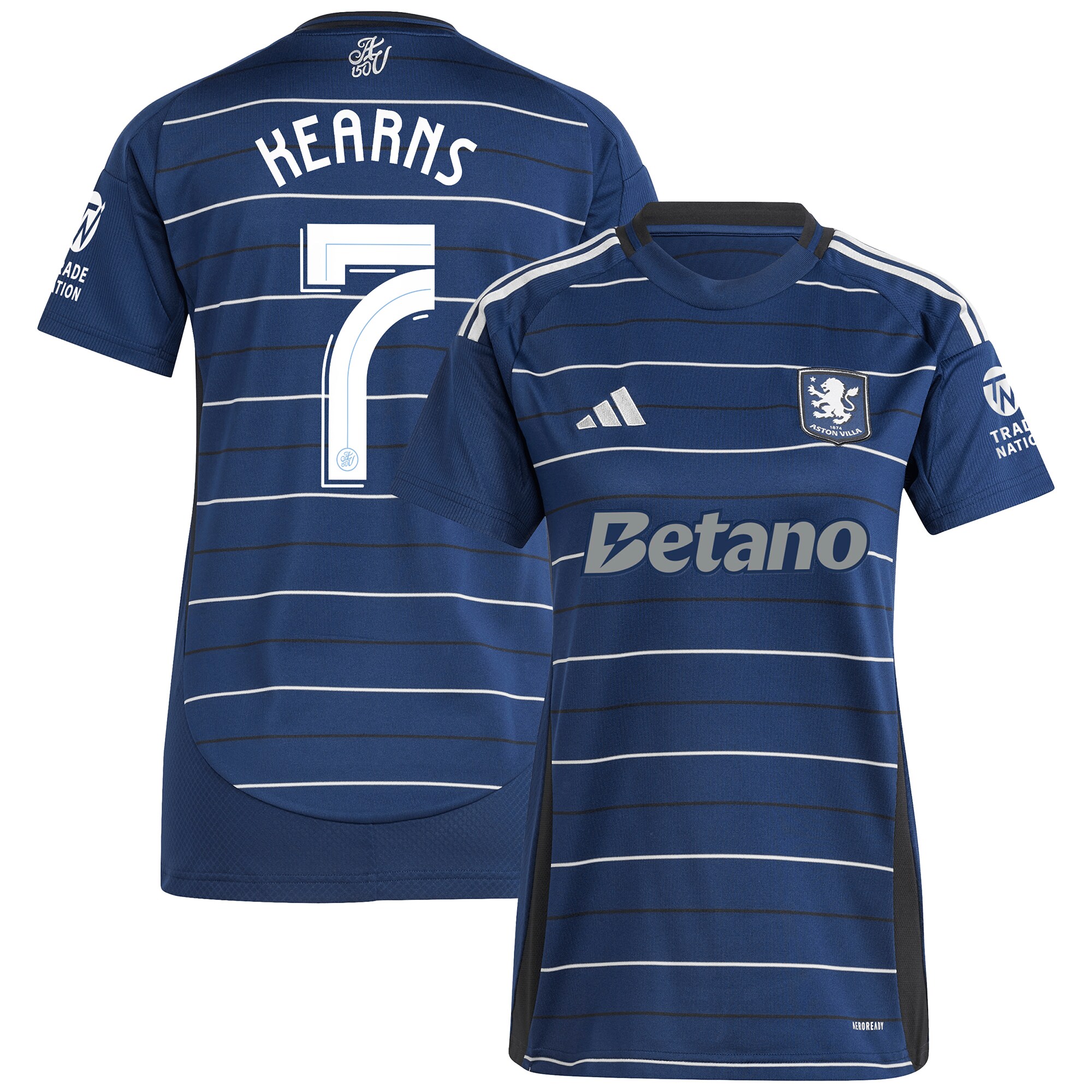 Aston Villa Jerseys - Official aston villa adidas third shirt 2024-25 – womens with kearns 7 cup printing Collection for AVFC Fans