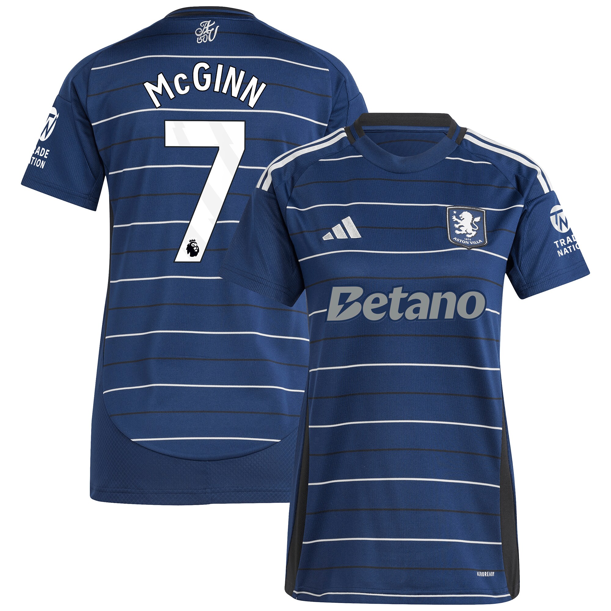 Aston Villa Jerseys - Official aston villa adidas third shirt 2024-25 – womens with mcginn 7 printing Collection for AVFC Fans