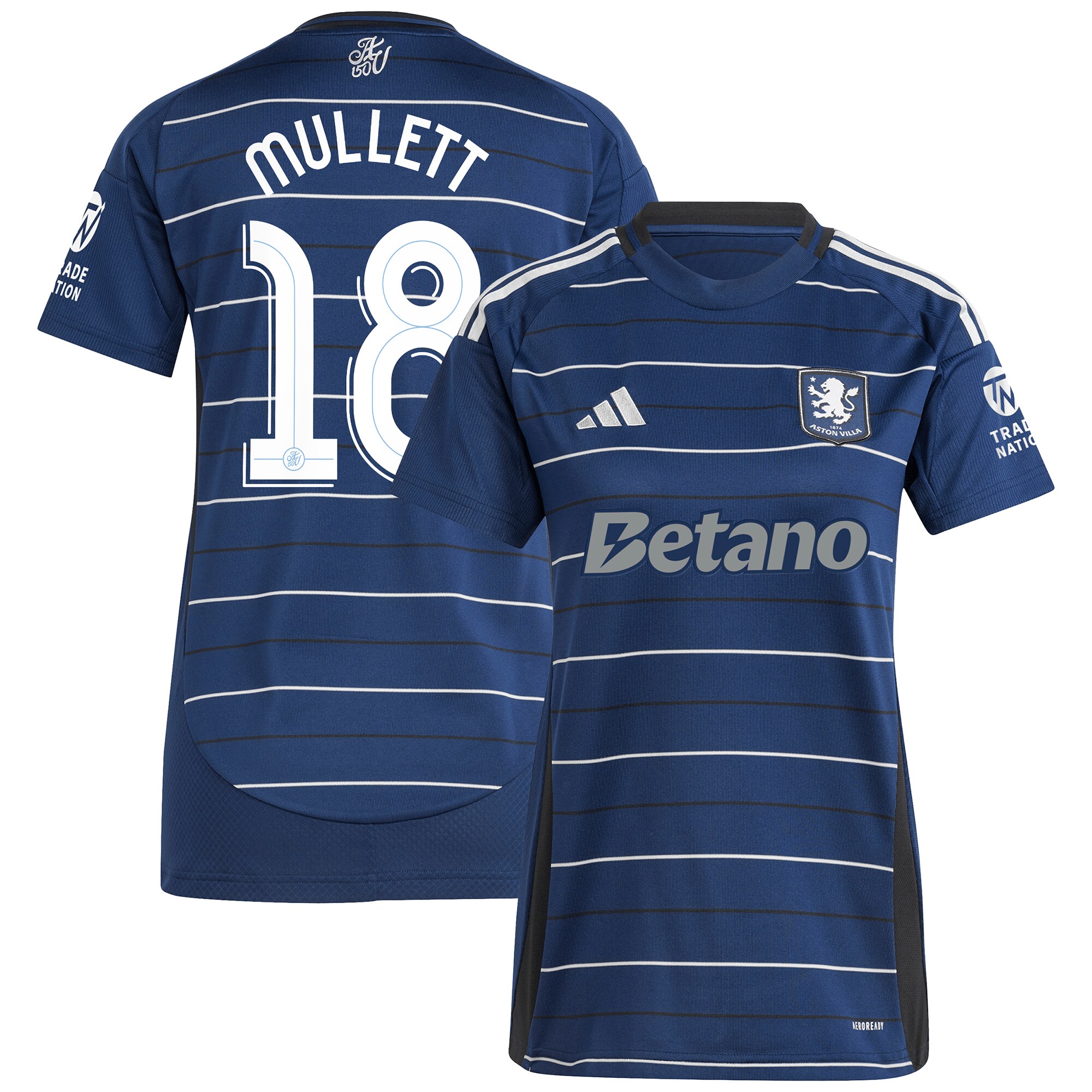 Aston Villa Jerseys - Official aston villa adidas third shirt 2024-25 – womens with mullett 18 cup printing Collection for AVFC Fans