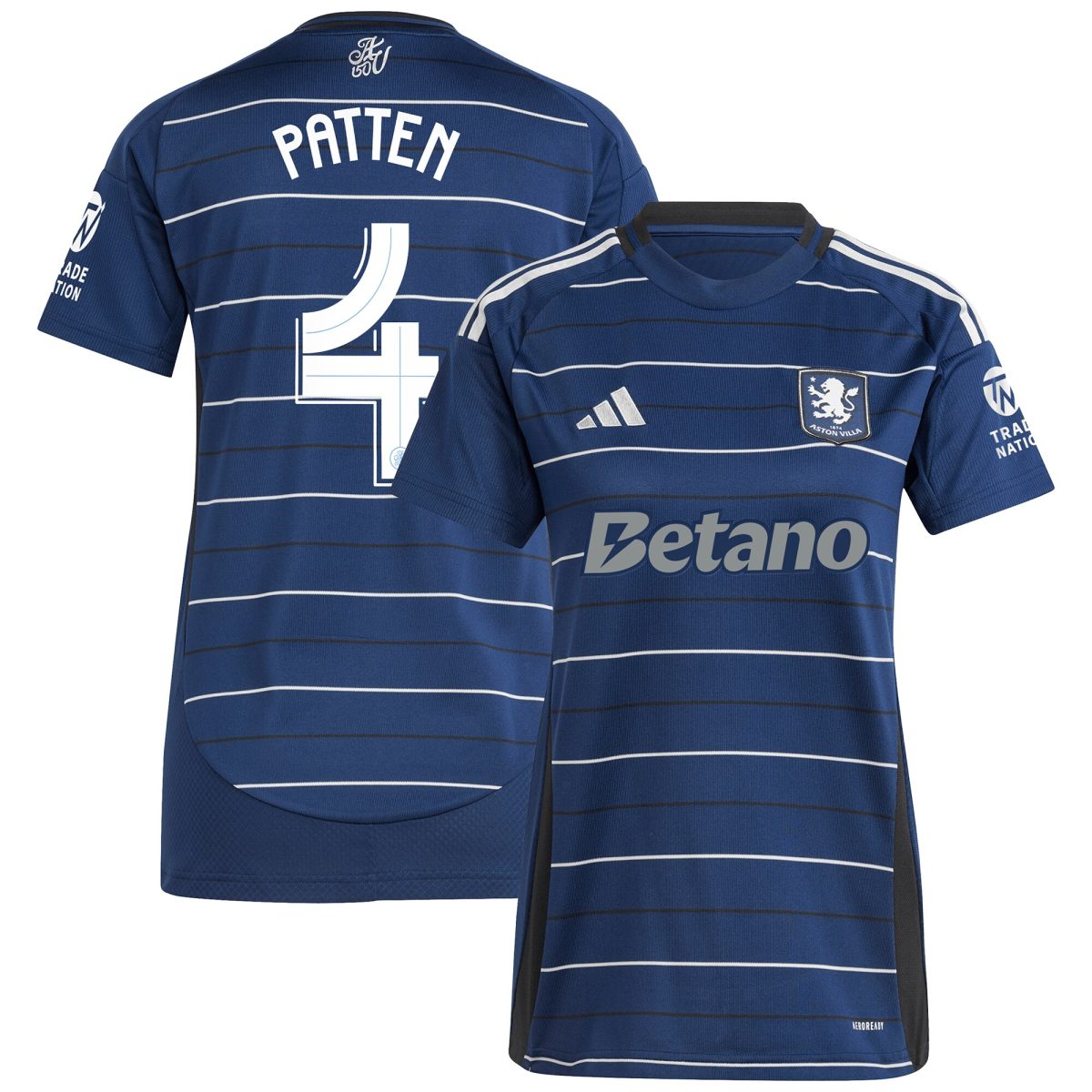 Aston Villa Jerseys - Official aston villa adidas third shirt 2024-25 – womens with patten 4 cup printing Collection for AVFC Fans