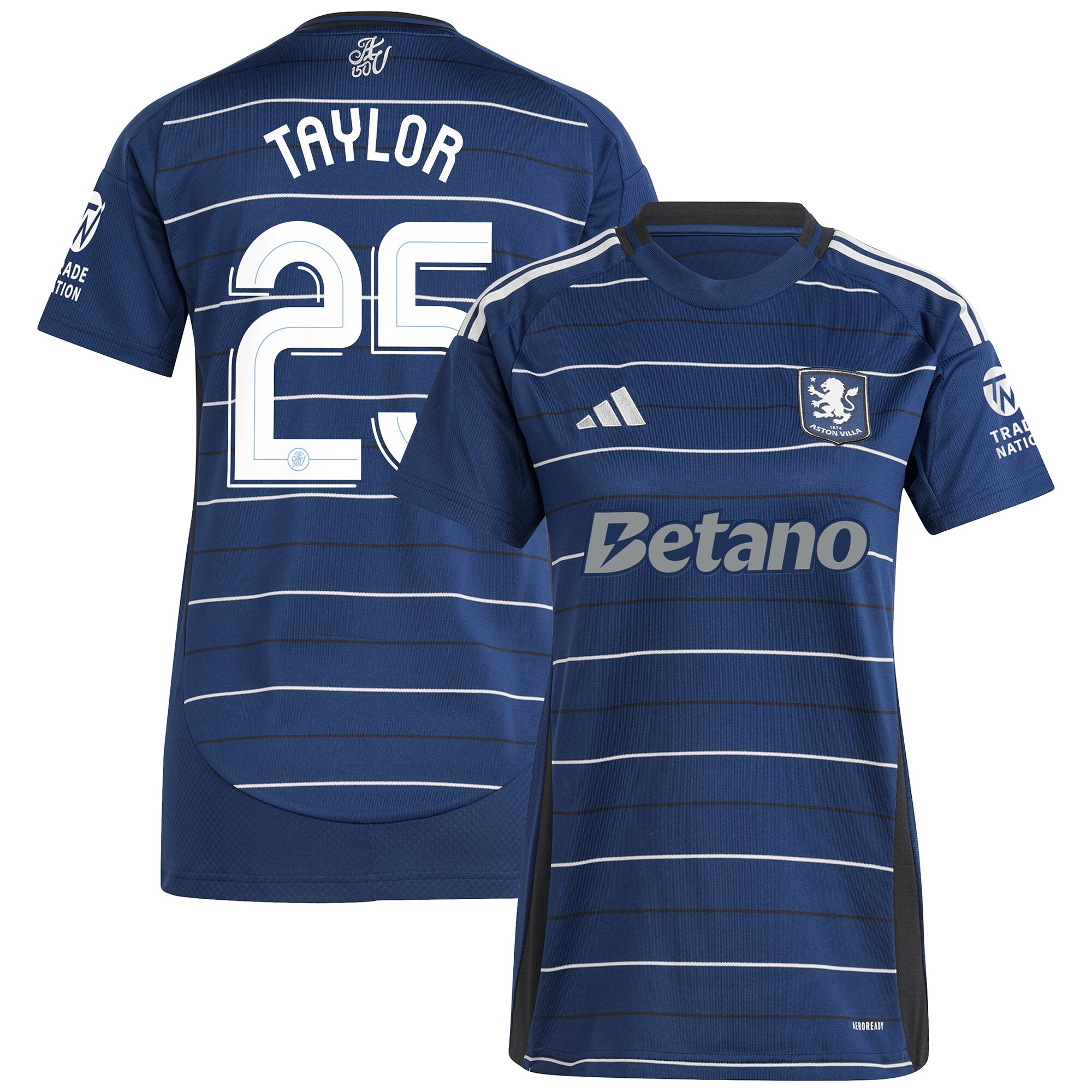 Aston Villa Jerseys - Official aston villa adidas third shirt 2024-25 – womens with taylor 25 cup printing Collection for AVFC Fans