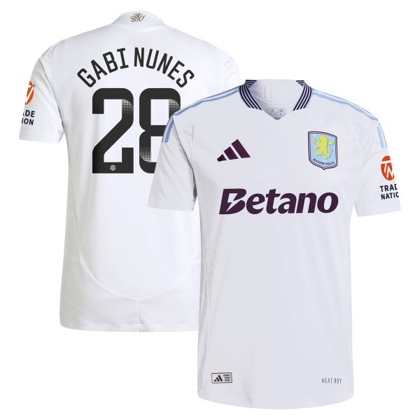 Aston Villa Jerseys - Official aston villa adidas wsl away authentic shirt 2024-25 with gabi nunes 28 printing Collection for AVFC Fans