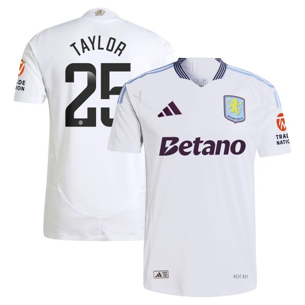 Aston Villa Jerseys - Official aston villa adidas wsl away authentic shirt 2024-25 with taylor 25 printing Collection for AVFC Fans