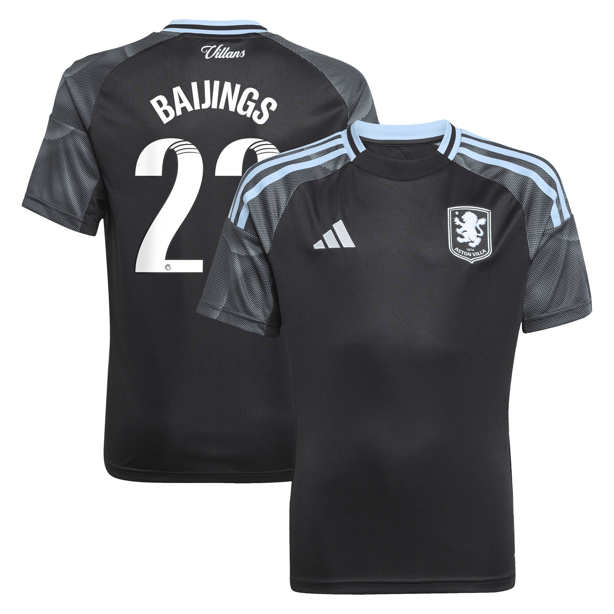 Aston Villa Jerseys - Official aston villa adidas wsl away shirt 2025-26 – kids with baijings 22 printing Collection for AVFC Fans