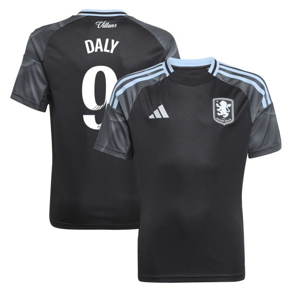 Aston Villa Jerseys - Official aston villa adidas wsl away shirt 2025-26 – kids with daly 9 printing Collection for AVFC Fans