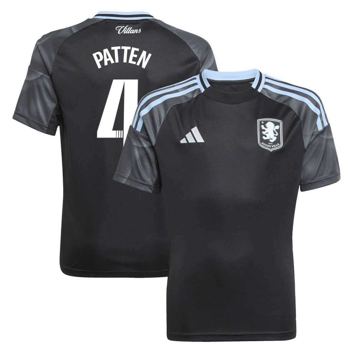 Aston Villa Jerseys - Official aston villa adidas wsl away shirt 2025-26 – kids with patten 4 printing Collection for AVFC Fans
