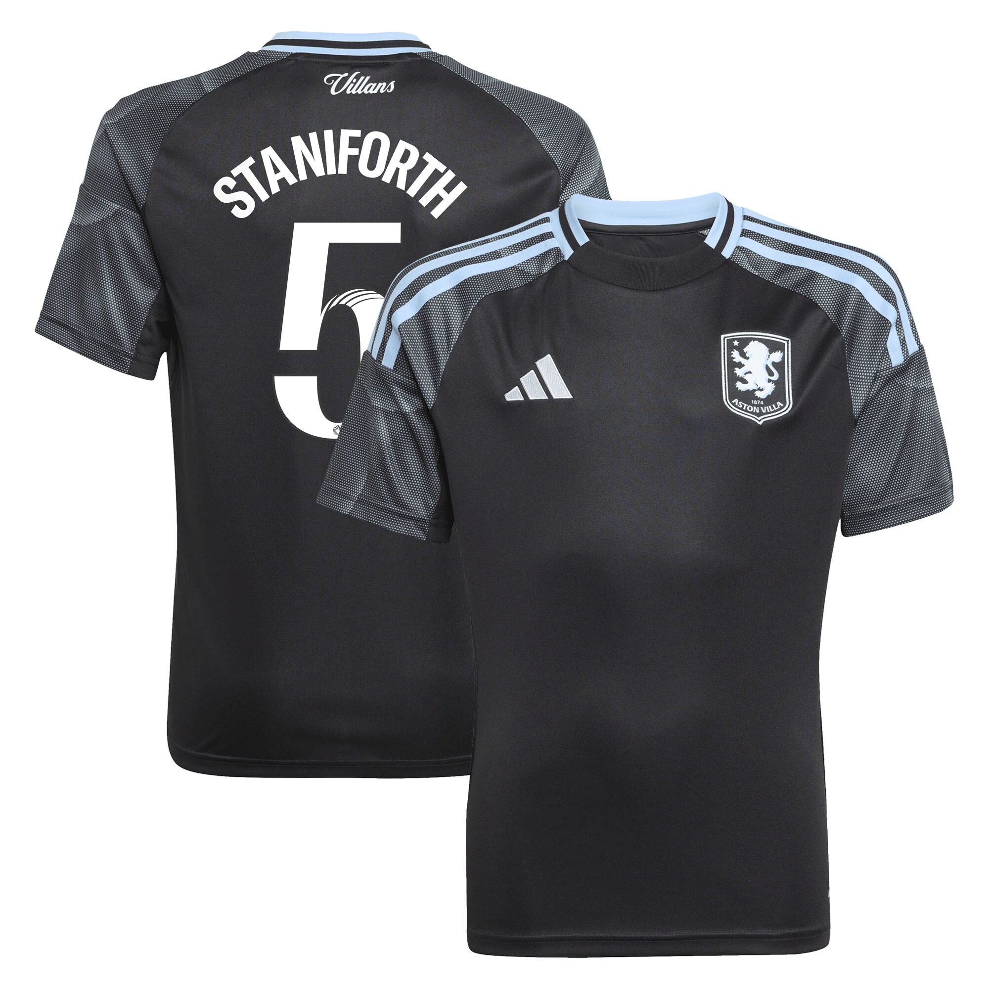 Aston Villa Jerseys - Official aston villa adidas wsl away shirt 2025-26 – kids with staniforth 5 printing Collection for AVFC Fans