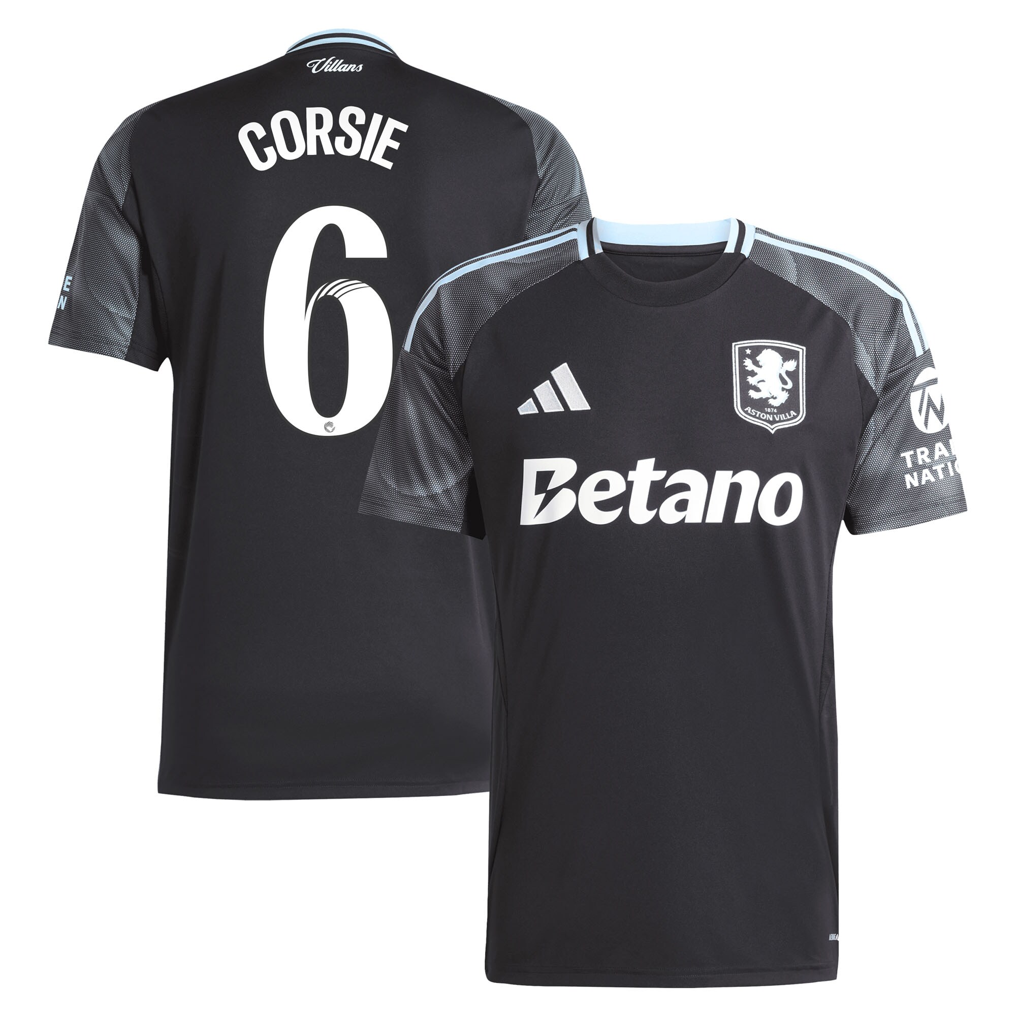 Aston Villa Jerseys - Official aston villa adidas wsl away shirt 2025-26 with corsie 6 printing Collection for AVFC Fans