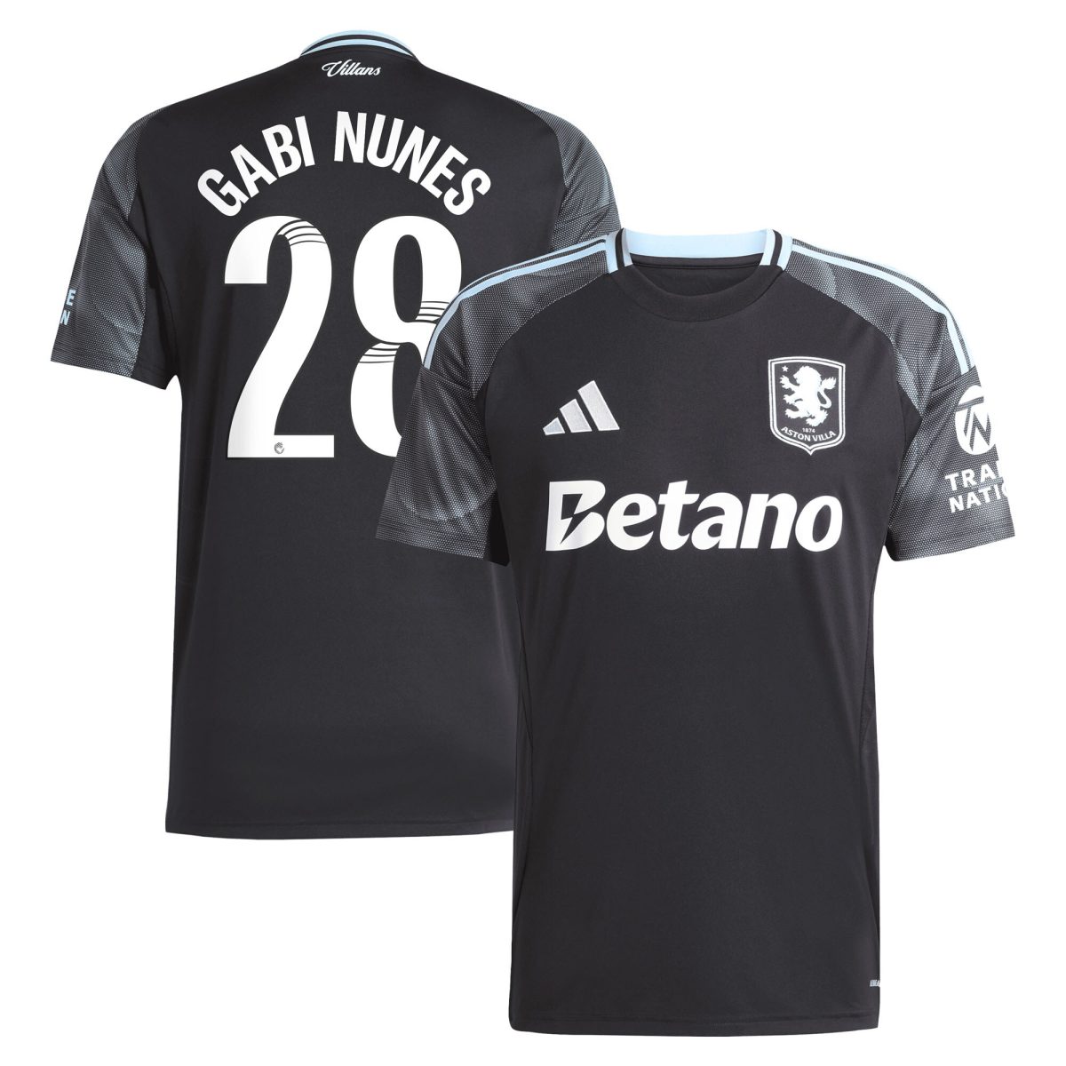 Aston Villa Jerseys - Official aston villa adidas wsl away shirt 2025-26 with gabi nunes 28 printing Collection for AVFC Fans