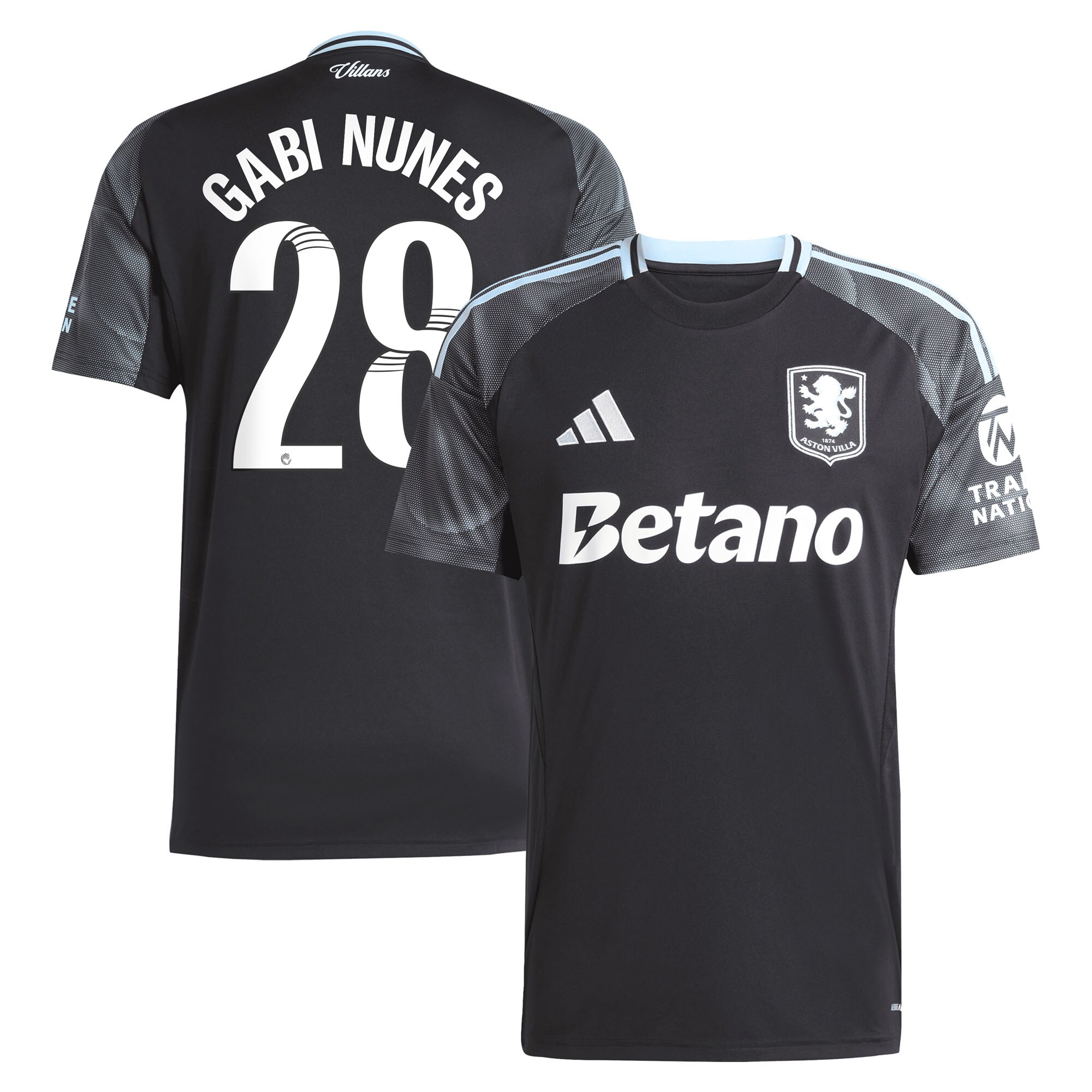 Aston Villa Jerseys - Official aston villa adidas wsl away shirt 2025-26 with gabi nunes 28 printing Collection for AVFC Fans