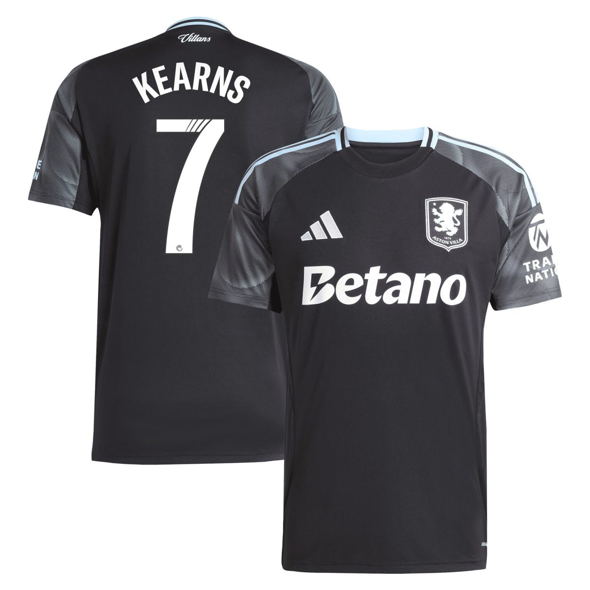Aston Villa Jerseys - Official aston villa adidas wsl away shirt 2025-26 with kearns 7 printing Collection for AVFC Fans