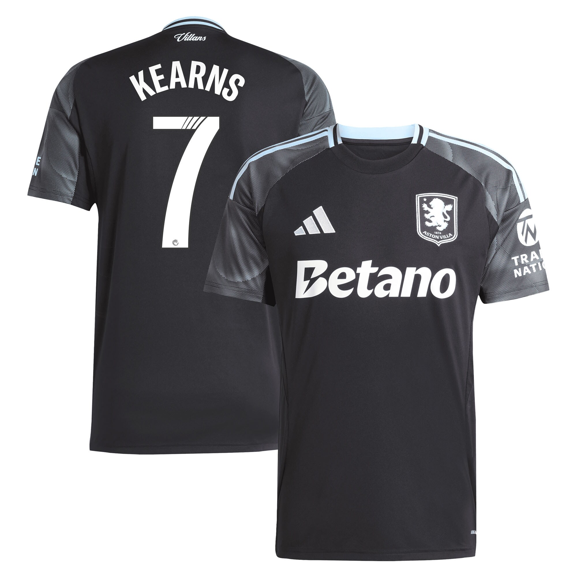 Aston Villa Jerseys - Official aston villa adidas wsl away shirt 2025-26 with kearns 7 printing Collection for AVFC Fans