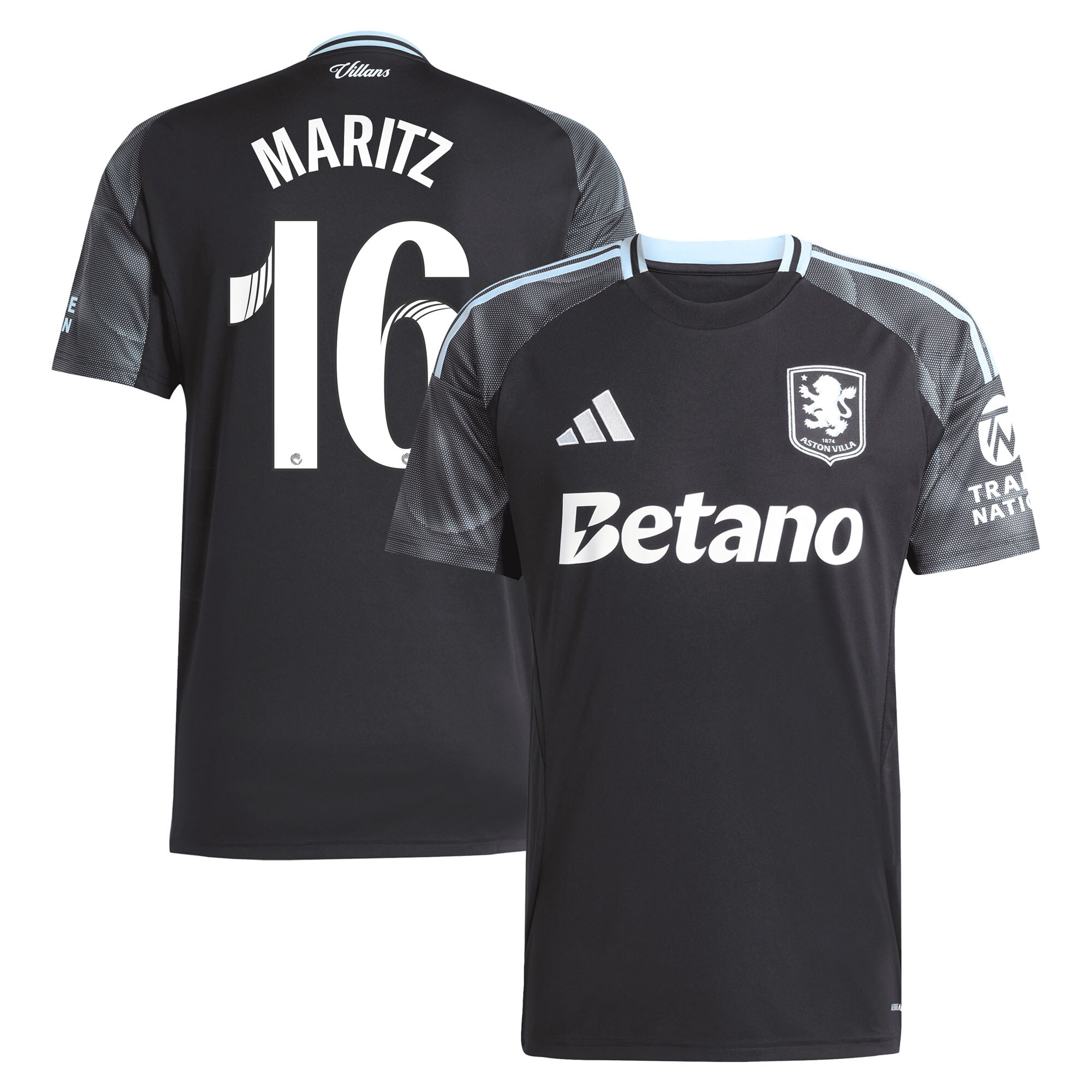 Aston Villa Jerseys - Official aston villa adidas wsl away shirt 2025-26 with maritz 16 printing Collection for AVFC Fans