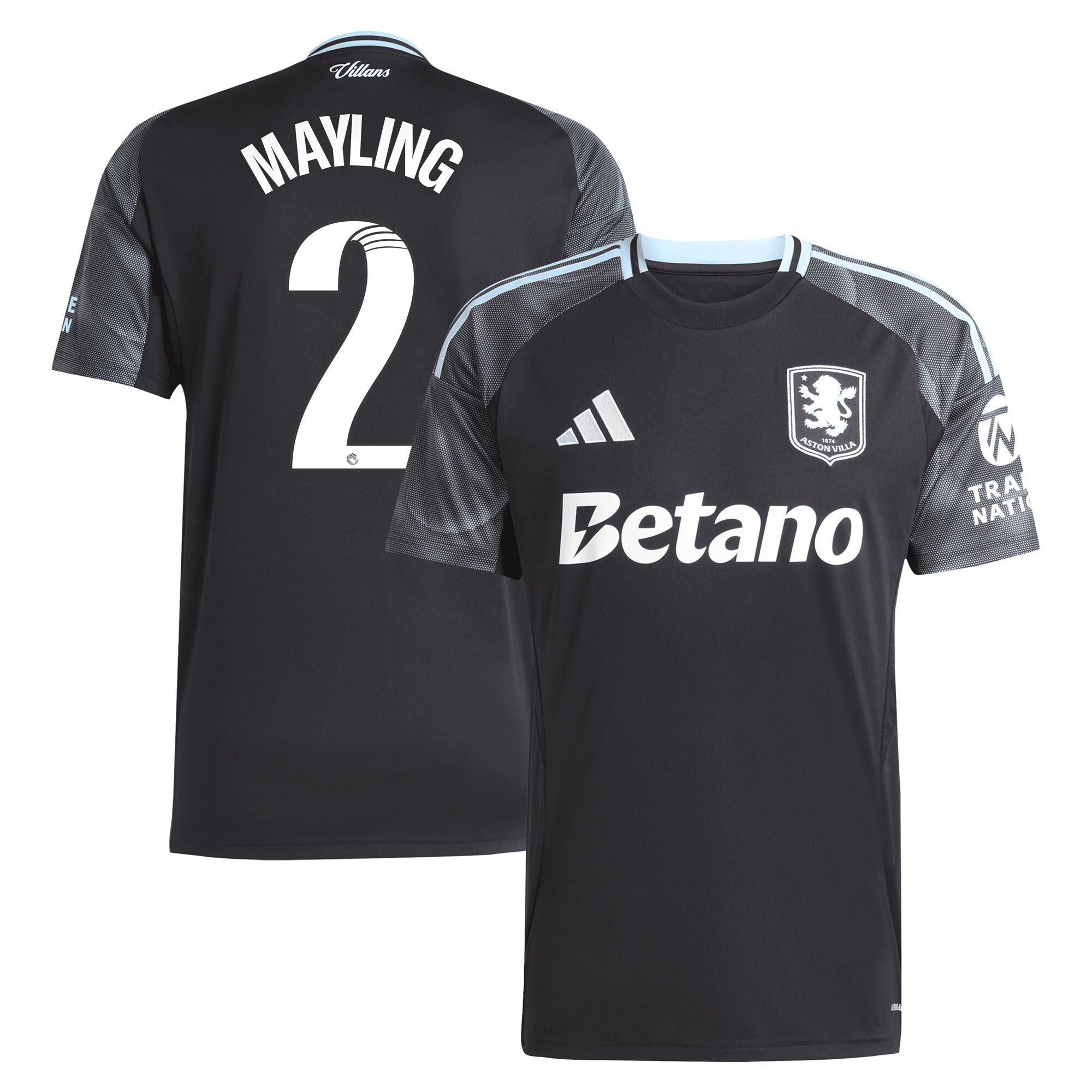 Aston Villa Jerseys - Official aston villa adidas wsl away shirt 2025-26 with mayling 2 printing Collection for AVFC Fans