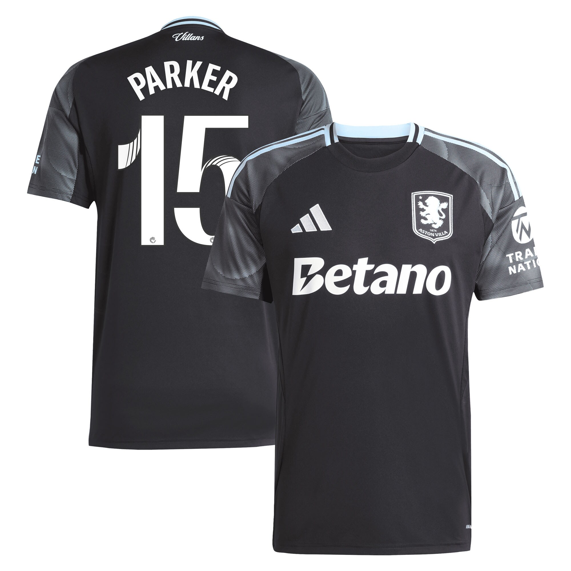 Aston Villa Jerseys - Official aston villa adidas wsl away shirt 2025-26 with parker 15 printing Collection for AVFC Fans