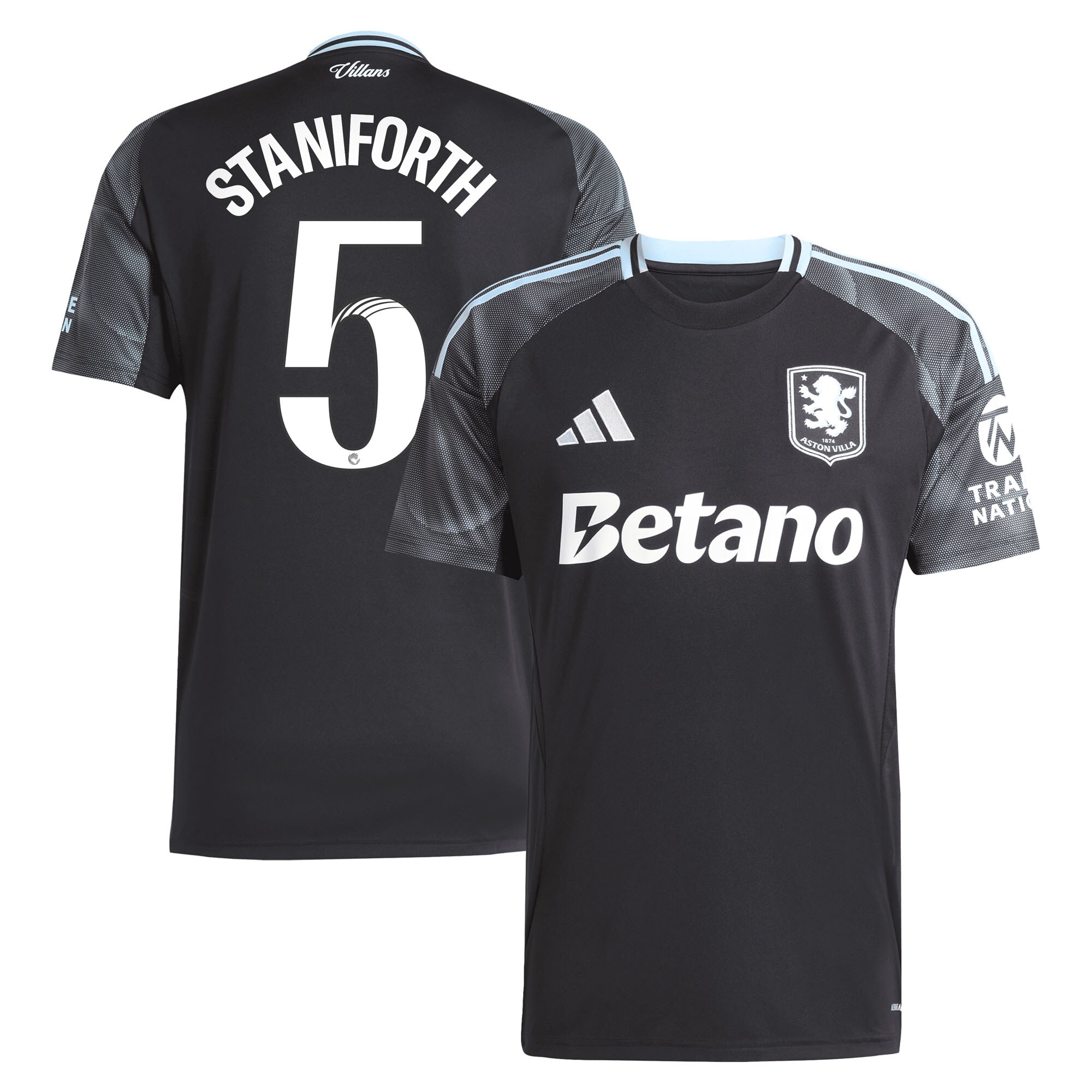 Aston Villa Jerseys - Official aston villa adidas wsl away shirt 2025-26 with staniforth 5 printing Collection for AVFC Fans