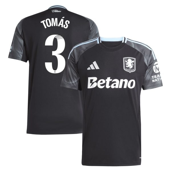 Aston Villa Jerseys - Official aston villa adidas wsl away shirt 2025-26 with tomás 3 printing Collection for AVFC Fans