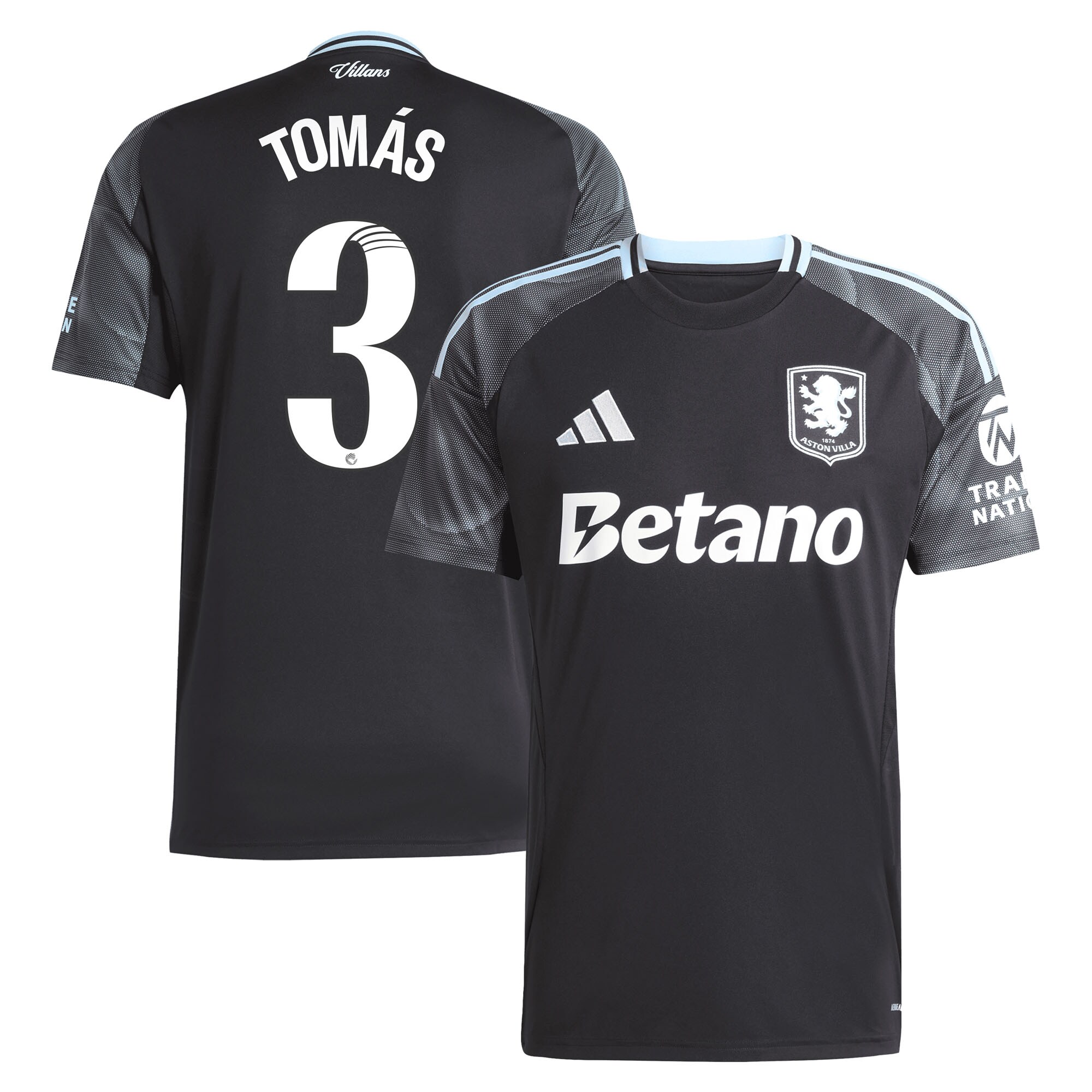 Aston Villa Jerseys - Official aston villa adidas wsl away shirt 2025-26 with tomás 3 printing Collection for AVFC Fans