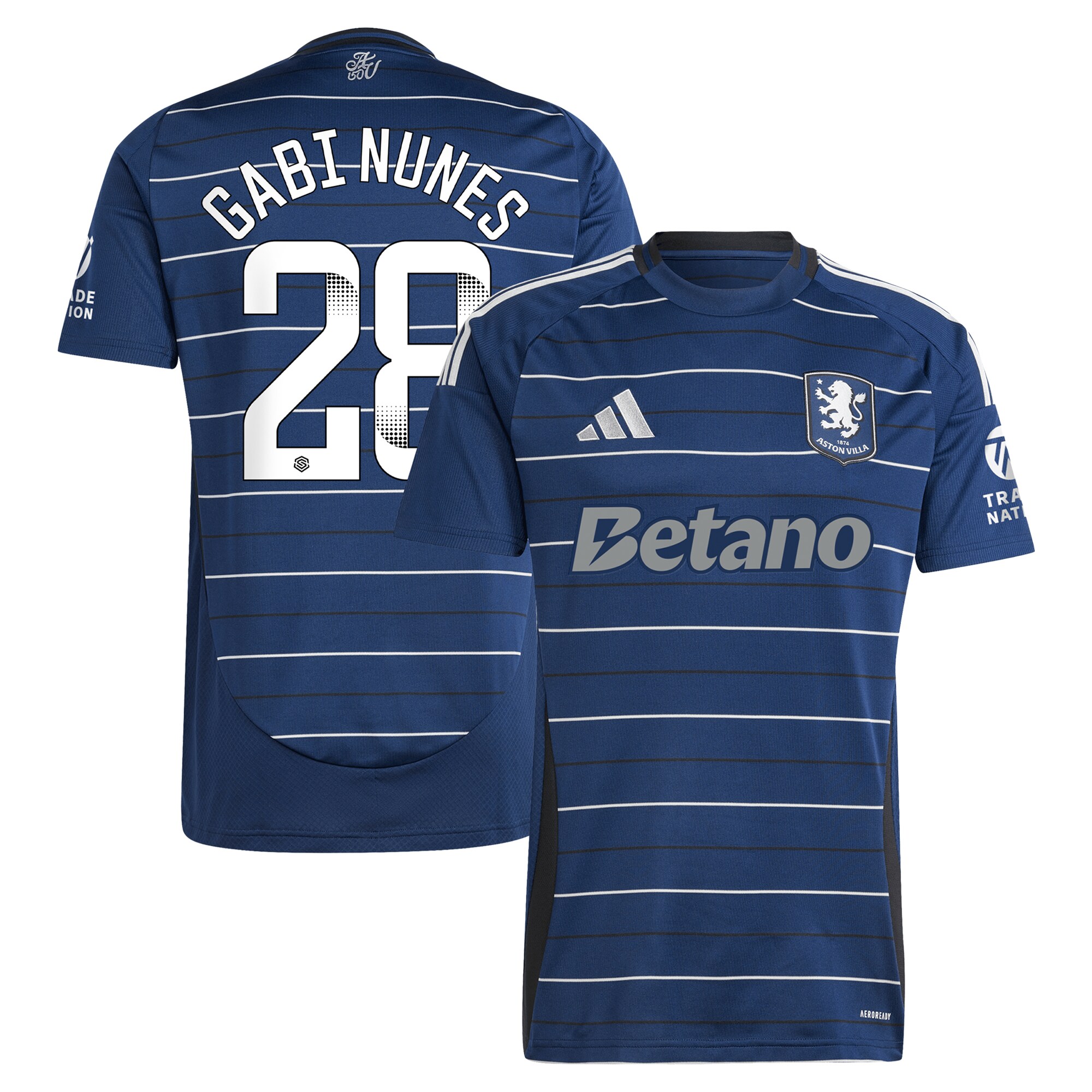 Aston Villa Jerseys - Official aston villa adidas wsl third shirt 2024-25 with gabi nunes 28 printing Collection for AVFC Fans