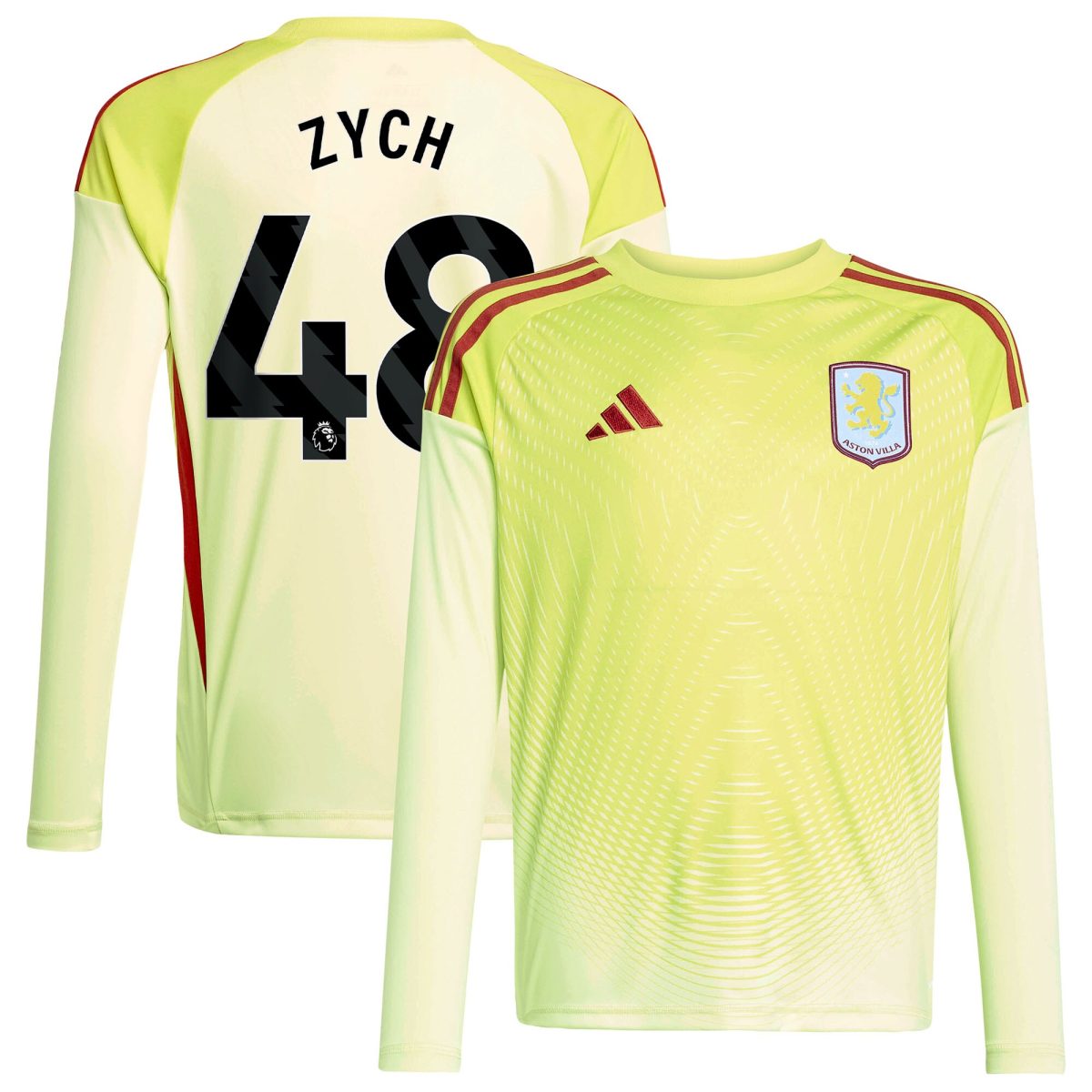 Aston Villa Jerseys - Official aston villa away goalkeeper shirt 2025-26 – kids with zych 48 printing Collection for AVFC Fans