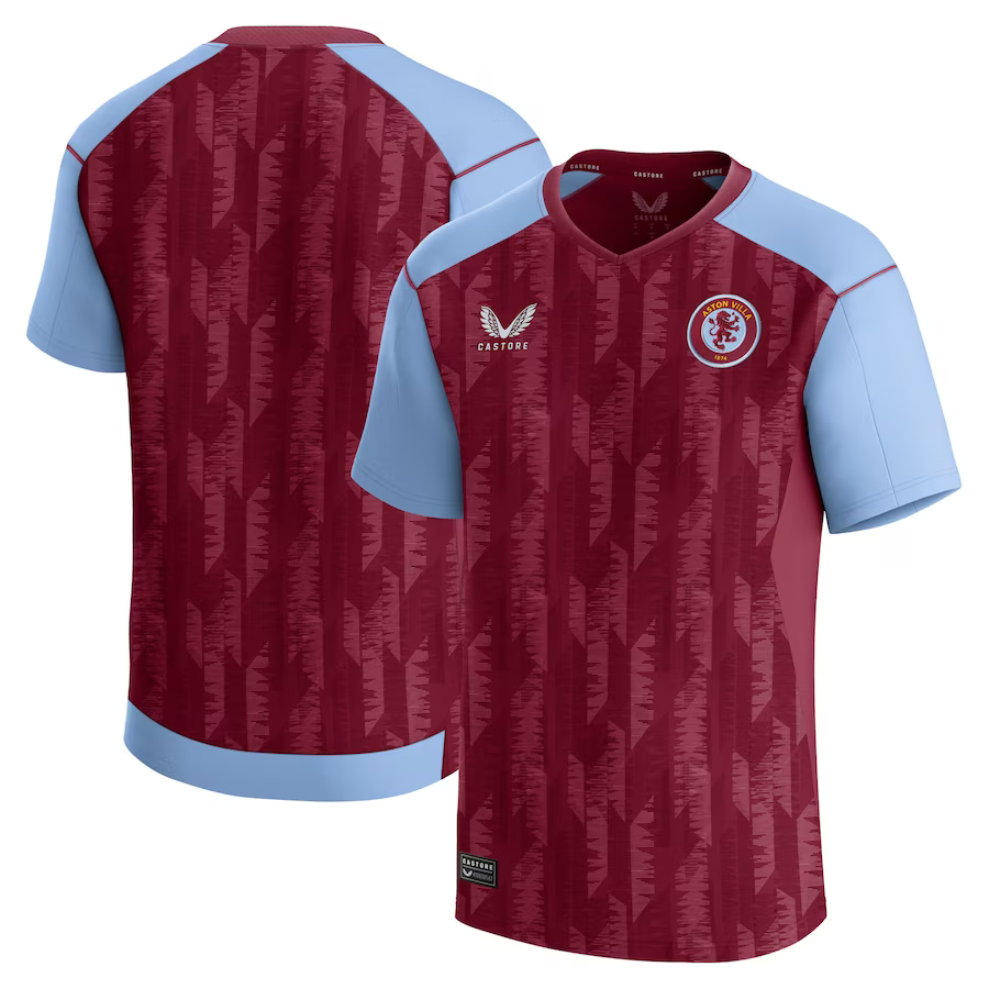 Aston Villa Jerseys - Official aston villa castore home shirt 2023-24 – kids with custom printing Collection for AVFC Fans