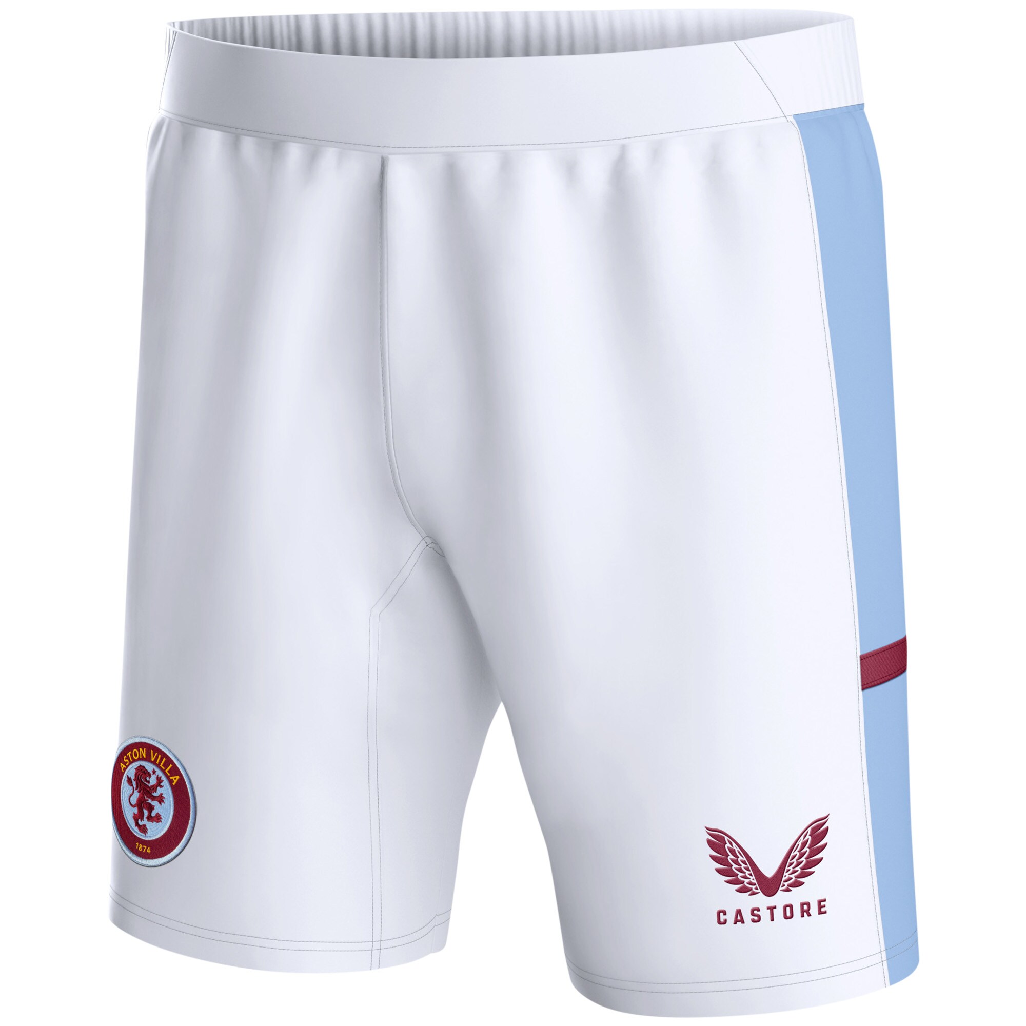 Aston Villa Jerseys - Official aston villa castore home shorts 2023-24 – kids with custom printing Collection for AVFC Fans
