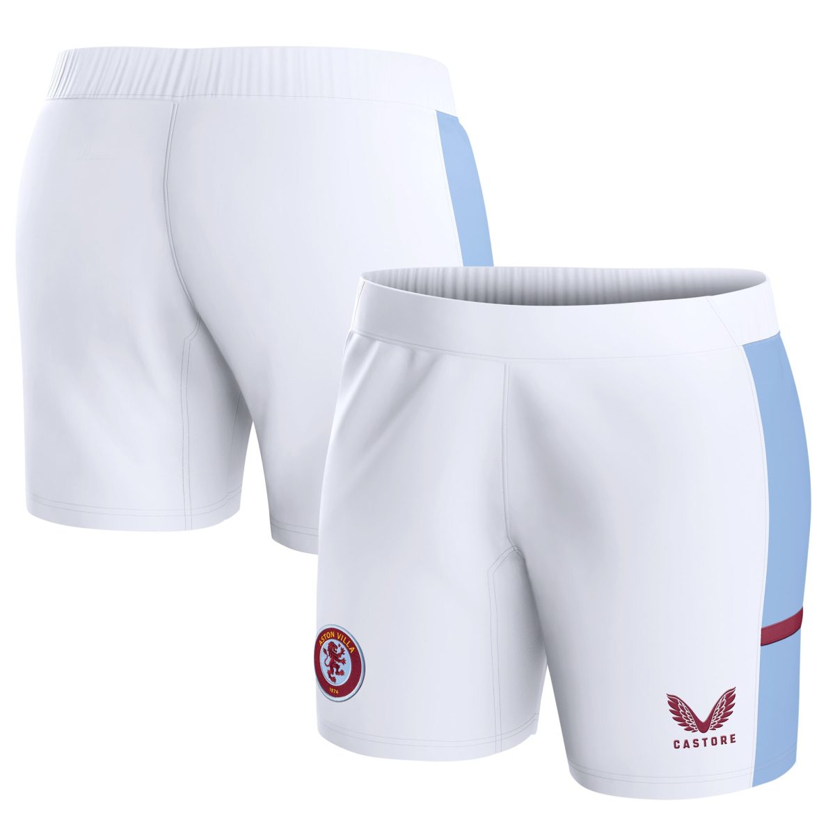 Aston Villa Jerseys - Official aston villa castore home shorts 2023-24 – womens with custom printing Collection for AVFC Fans