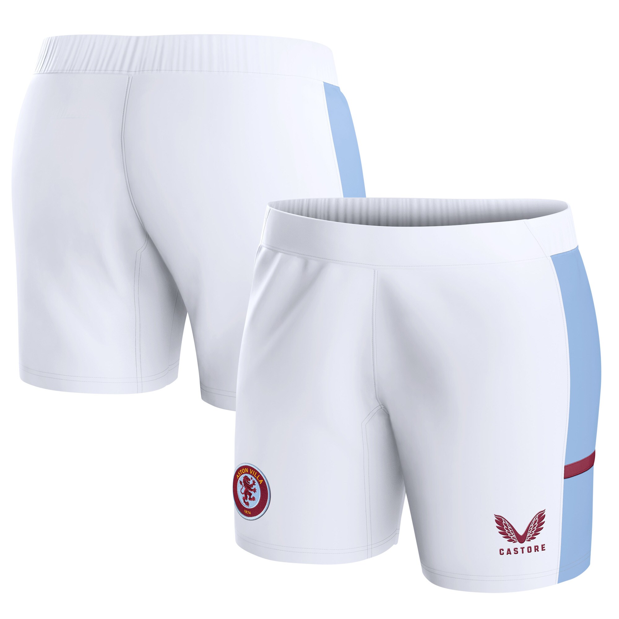 Aston Villa Jerseys - Official aston villa castore home shorts 2023-24 – womens with custom printing Collection for AVFC Fans