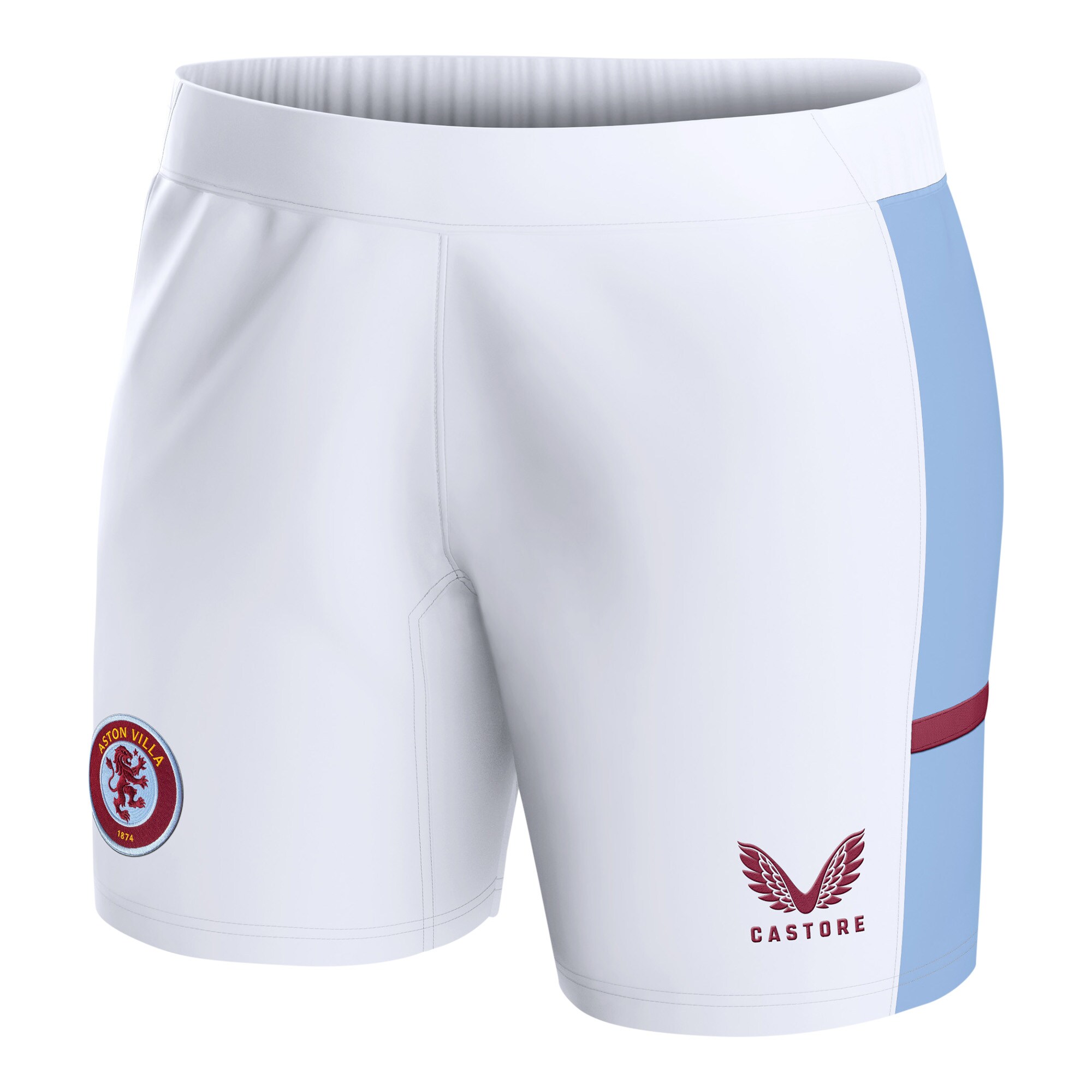 Aston Villa Jerseys - Official aston villa castore home shorts 2023-24 – womens with custom printing Collection for AVFC Fans