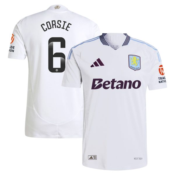 Aston Villa Jerseys - Official aston villa wsl adidas away authentic shirt 2024-25 with corsie 6 printing Collection for AVFC Fans