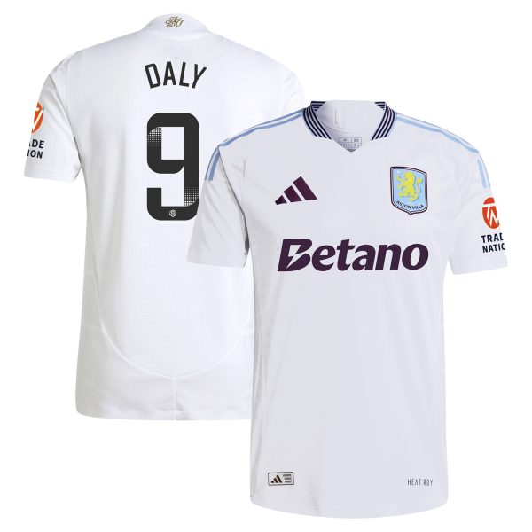 Aston Villa Jerseys - Official aston villa wsl adidas away authentic shirt 2024-25 with daly 9 printing Collection for AVFC Fans