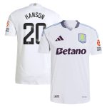 Aston Villa Jerseys - Official aston villa wsl adidas away authentic shirt 2024-25 with hanson 20 printing Collection for AVFC Fans