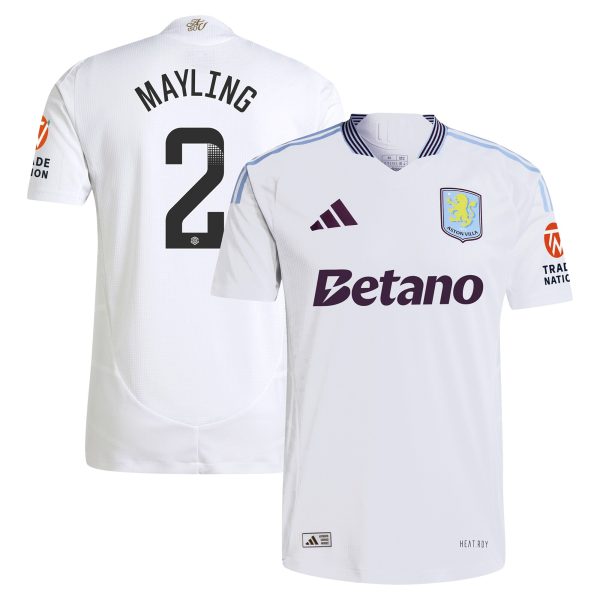 Aston Villa Jerseys - Official aston villa wsl adidas away authentic shirt 2024-25 with mayling 2 printing Collection for AVFC Fans