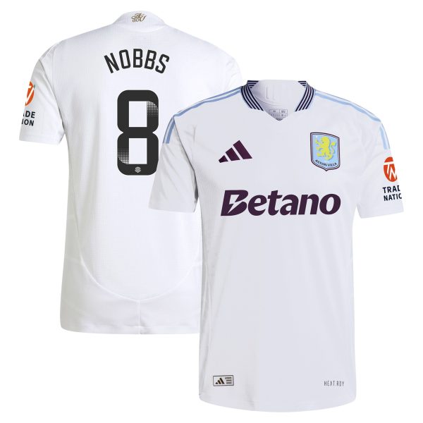 Aston Villa Jerseys - Official aston villa wsl adidas away authentic shirt 2024-25 with nobbs 8 printing Collection for AVFC Fans