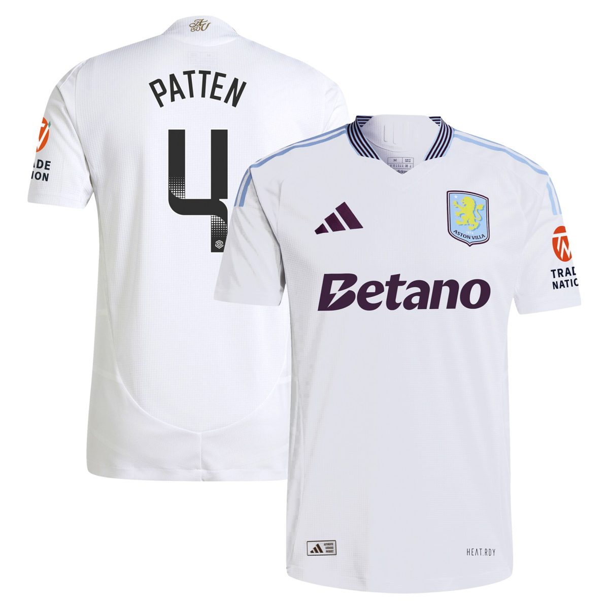 Aston Villa Jerseys - Official aston villa wsl adidas away authentic shirt 2024-25 with patten 4 printing Collection for AVFC Fans
