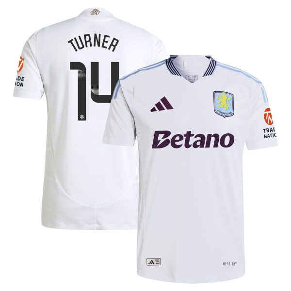 Aston Villa Jerseys - Official aston villa wsl adidas away authentic shirt 2024-25 with turner 14 printing Collection for AVFC Fans