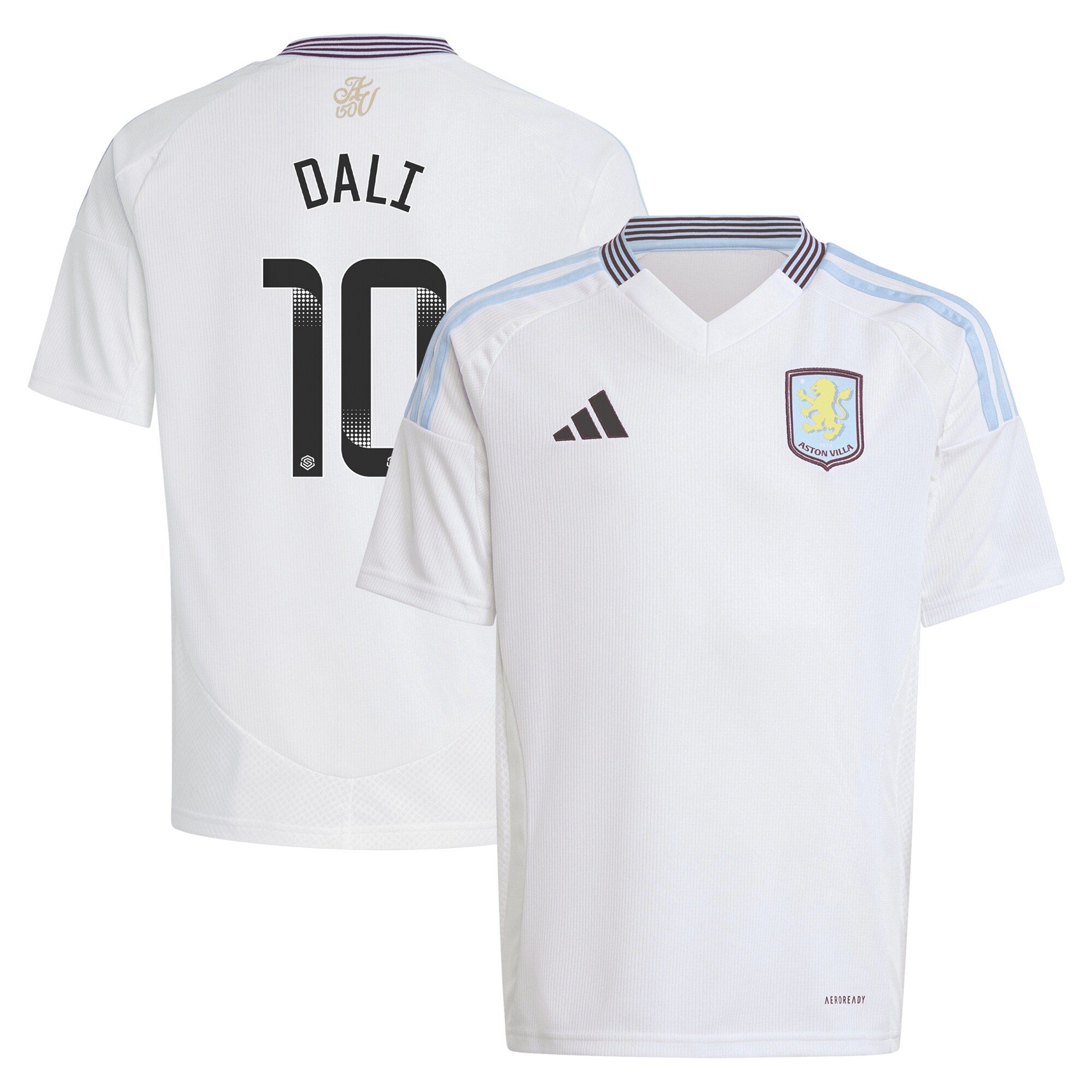 Aston Villa Jerseys - Official aston villa wsl adidas away shirt 2024-25 – kids with dali 10 printing Collection for AVFC Fans