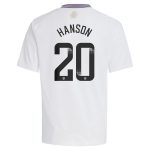 Aston Villa Jerseys - Official aston villa wsl adidas away shirt 2024-25 – kids with hanson 20 printing Collection for AVFC Fans