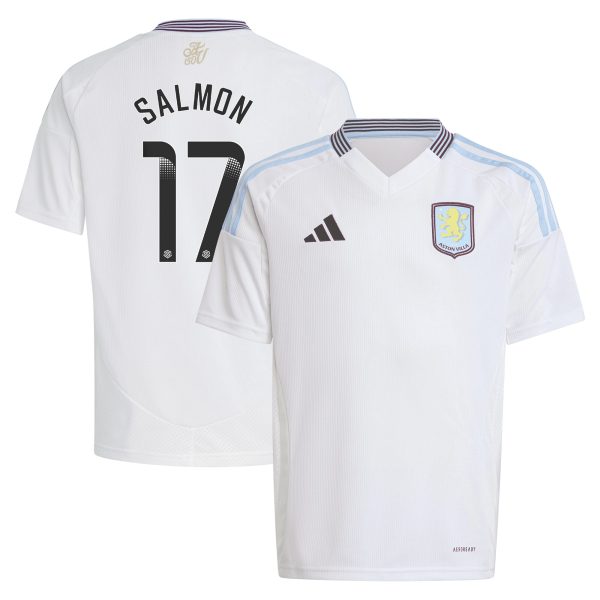 Aston Villa Jerseys - Official aston villa wsl adidas away shirt 2024-25 – kids with salmon 17 printing Collection for AVFC Fans