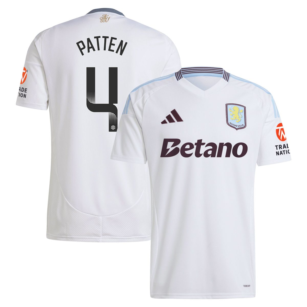 Aston Villa Jerseys - Official aston villa wsl adidas away shirt 2024-25 with patten 4 printing Collection for AVFC Fans