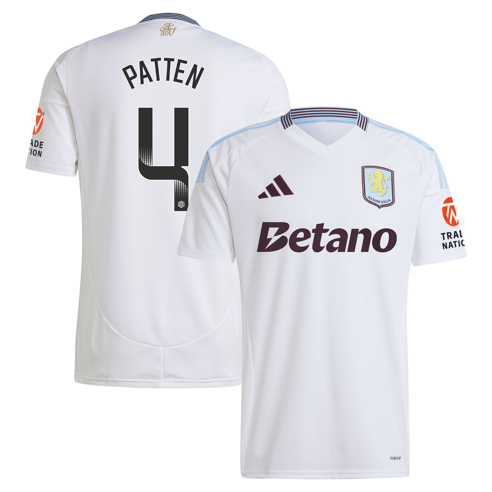 Aston Villa Jerseys - Official aston villa wsl adidas away shirt 2024-25 with patten 4 printing Collection for AVFC Fans