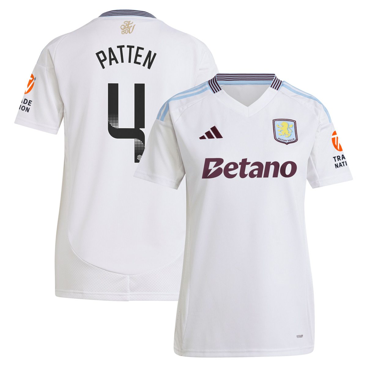 Aston Villa Jerseys - Official aston villa wsl adidas away shirt 2024-25 – womens with patten 4 printing Collection for AVFC Fans