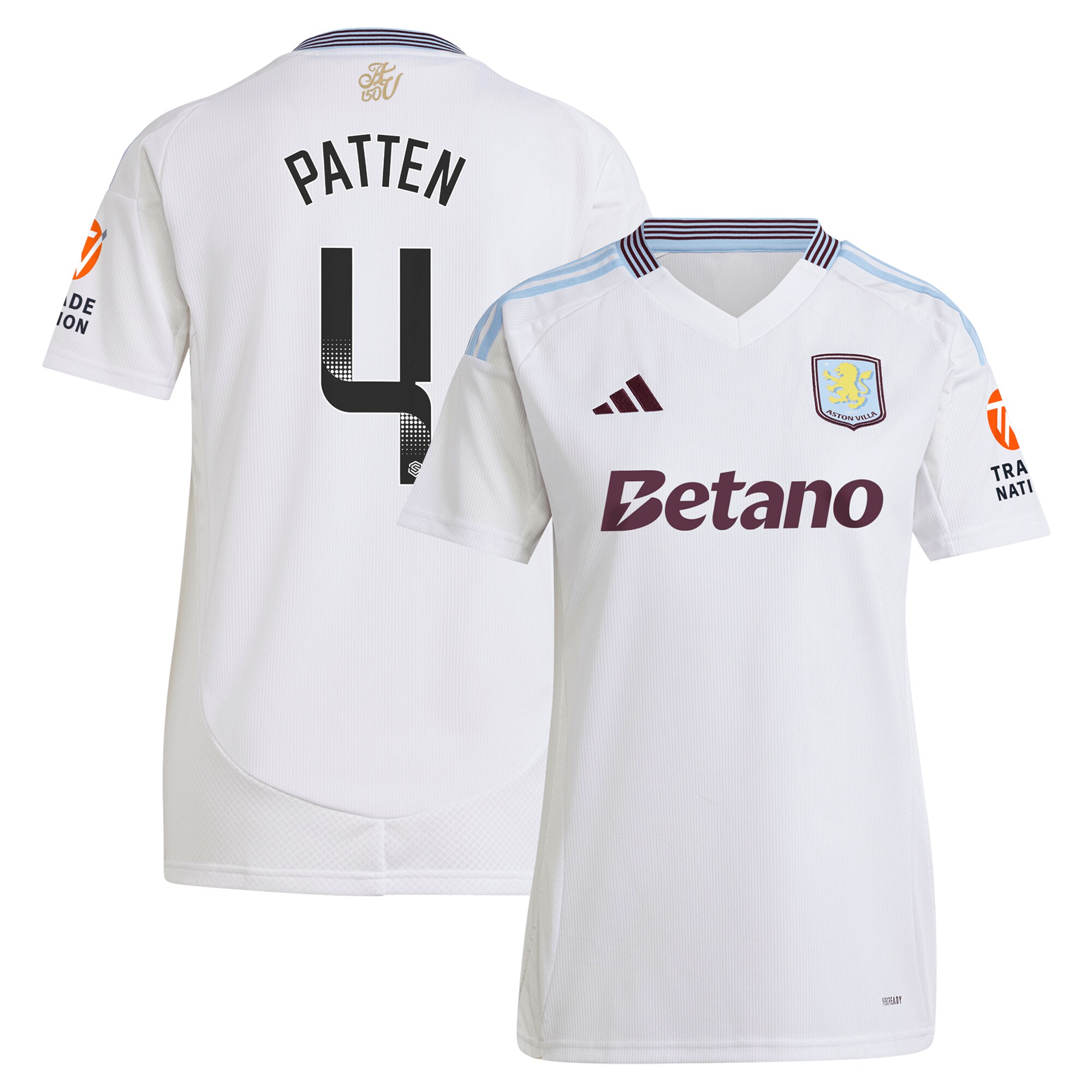 Aston Villa Jerseys - Official aston villa wsl adidas away shirt 2024-25 – womens with patten 4 printing Collection for AVFC Fans