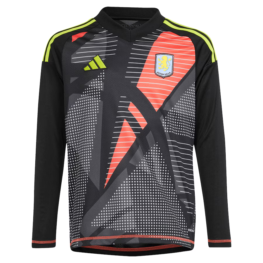 Aston Villa Jerseys - Official aston villa wsl adidas goalkeeper shirt 2024-25 – long sleeve – kids with d8217angelo 1 printing Collection for AVFC Fans