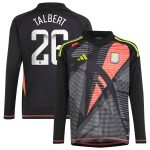 Aston Villa Jerseys - Official aston villa wsl adidas goalkeeper shirt 2024-25 – long sleeve – kids with talbert 26 printing Collection for AVFC Fans